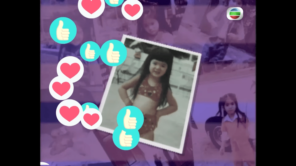 楊采妮童年照，勁可愛！